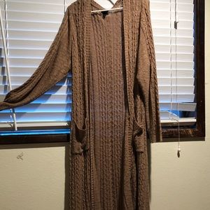 Long light-weight duster sweater